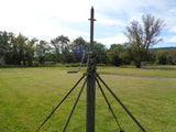 MILITARY PORTABLE 23 FOOT CRANK UP ANTENNA TOWER ALL ALUMINUM CONSTRUCTION USED SURPLUS CONDITION